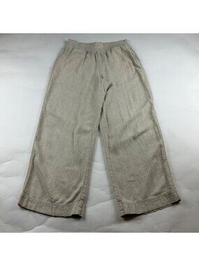 Old Navy Flax Linen Blend High Rise Wide Leg Pant S
